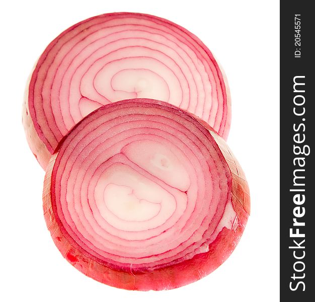 Slices of red onion