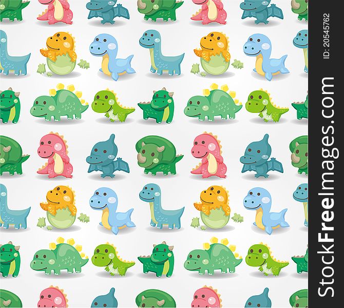 Seamless dinosaur pattern,,illustration