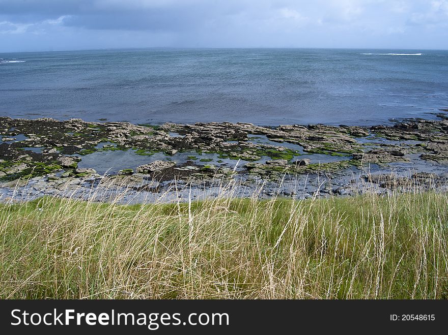 Beach landscape on Inis Mor Ireland