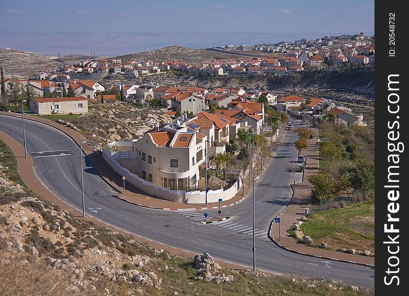 A picturesque suburbian neighbourhood of Jerusalem in Israel
