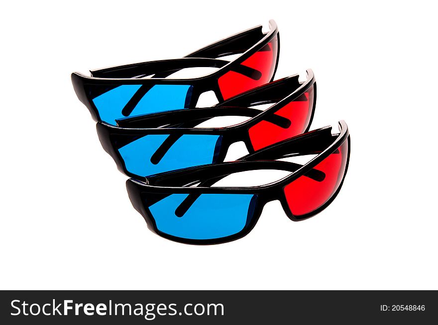 3d glasses isoleted on white background.