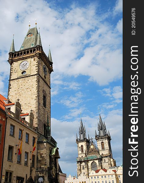View of Prague city in Czech republic. View of Prague city in Czech republic