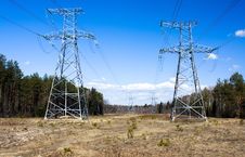 High-voltage Lines Royalty Free Stock Photography High-voltage Lines Royalty Free Stock Photography