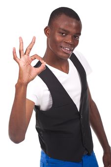 Man Doing Ok Sign Royalty Free Stock Image Man Doing Ok Sign Royalty Free Stock Image