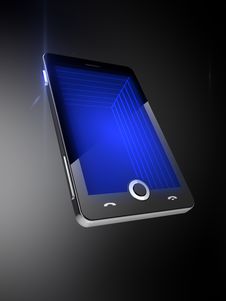 Mobile Phone 3D Screen Royalty Free Stock Photography Mobile Phone 3D Screen Royalty Free Stock Photography
