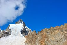 Top Of High Mountains, Covered By Snow. Royalty Free Stock Image Top Of High Mountains, Covered By Snow. Royalty Free Stock Image