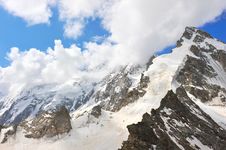 Top Of High Mountains, Covered By Snow. Stock Photography Top Of High Mountains, Covered By Snow. Stock Photography