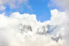 Top Of High Mountains, Covered By Snow. Stock Photo Top Of High Mountains, Covered By Snow. Stock Photo