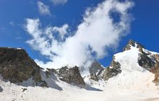 Top Of High Mountains, Covered By Snow. Royalty Free Stock Image Top Of High Mountains, Covered By Snow. Royalty Free Stock Image