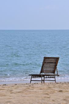 Lonely Chair At Sea Beach Royalty Free Stock Photo Lonely Chair At Sea Beach Royalty Free Stock Photo