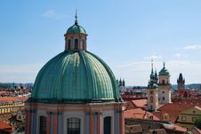 The Steeples In Prague Stock Photography The Steeples In Prague Stock Photography