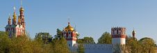 Panorama Of Domes Of Novodevichy Convent Royalty Free Stock Image