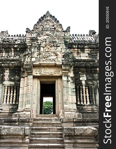 Gate At Pimai,ancient Stone Castle Thailand