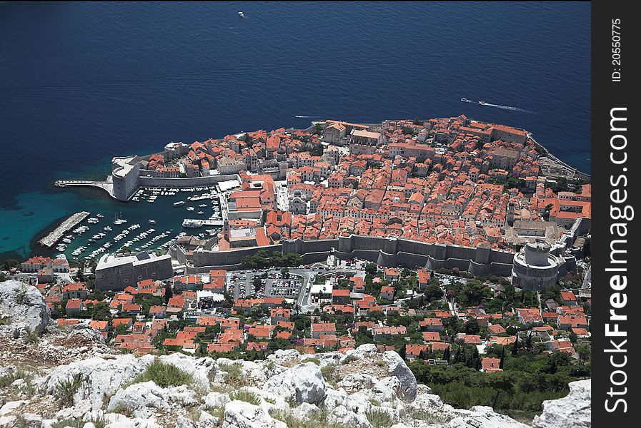 Dubrovnik, Croatia - Old Town Bird S Eye View