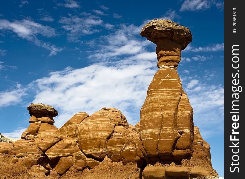 The formations of the Rim Rocks set against the sky