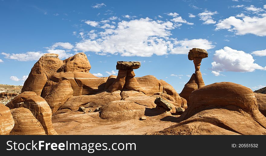 The formations of the Rim Rocks set against the sky