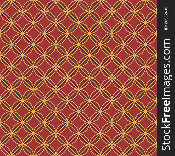 Vector abstract seamless pattern in crimson background