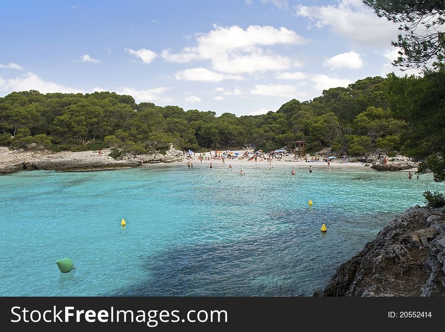 Cala Turqueta beach in Menorca, Balearic