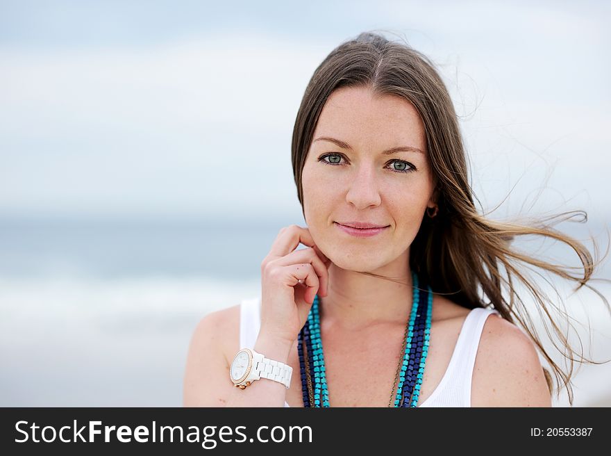 Portrait Of Beautiful Brunette Woman