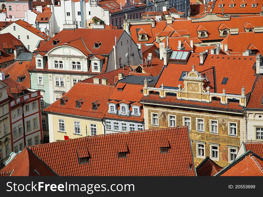 The houses of Prague