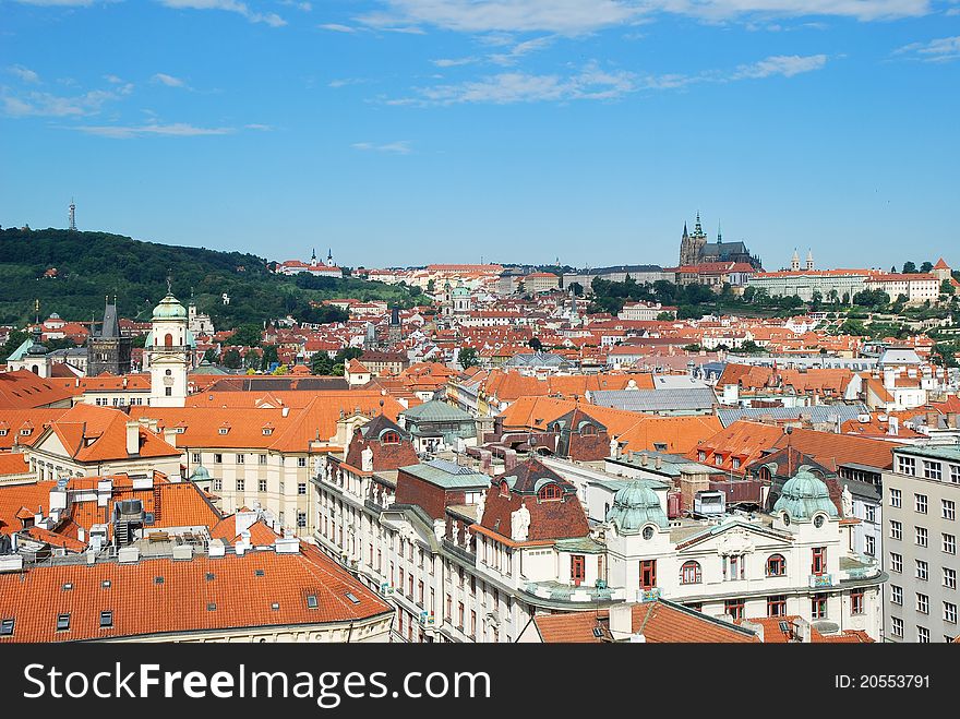 View of Prague city in Czech republic. View of Prague city in Czech republic