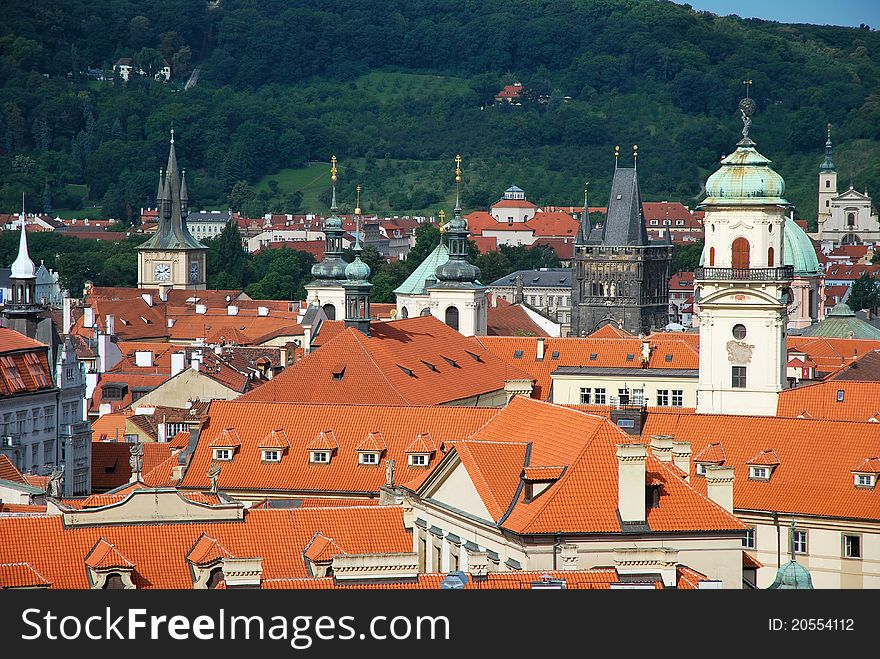 View of Prague city in Czech republic. View of Prague city in Czech republic