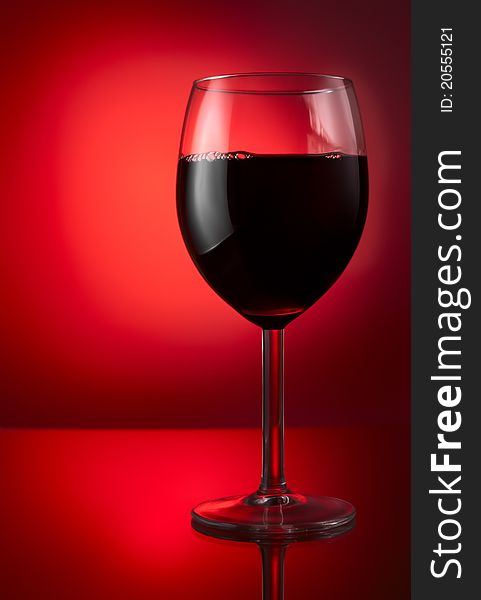 Red wine in beauty glass. Red wine in beauty glass