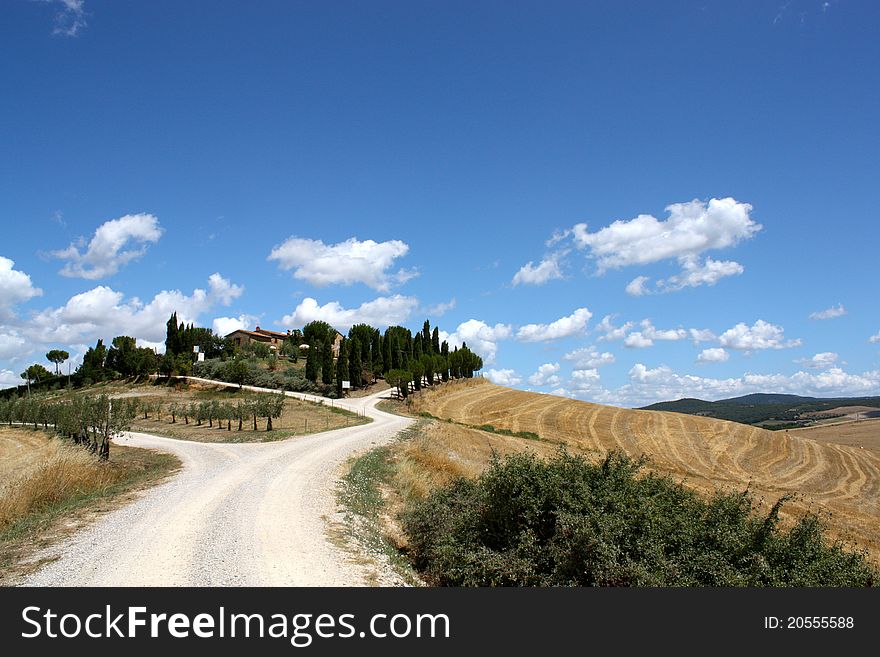 Sky Clouds Hills Of Tuscany