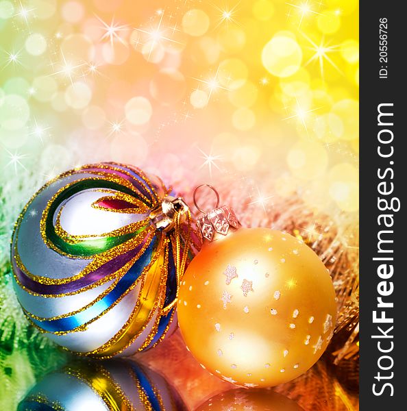 Beautiful christmas decoration close-up. Beautiful christmas decoration close-up