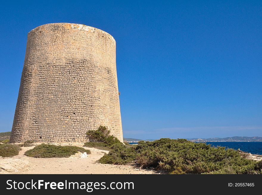 Typical tower at Ibiza (Spain)