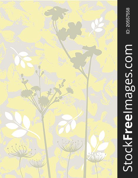 Vector bckground with autumn flowers. Vector bckground with autumn flowers