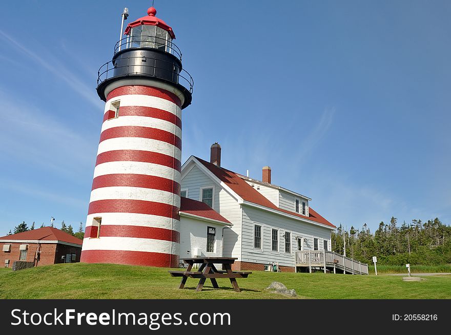 West Quoddy Head Lighthouse, Maine, USA