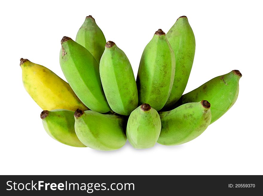 Bunch Of Bananas Isolated On White Background