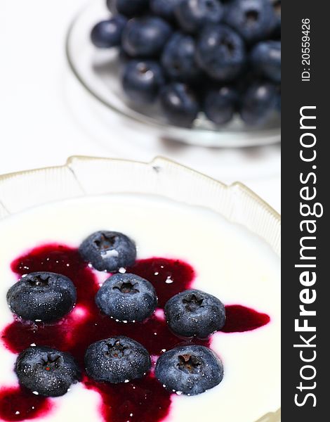 Blueberry with yogurt