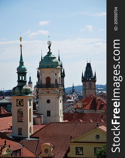 View of Prague city in Czech republic. View of Prague city in Czech republic