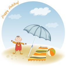 Little Boy Play On The Beach Royalty Free Stock Images Little Boy Play On The Beach Royalty Free Stock Images