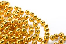 Golden Color Beads Royalty Free Stock Images Golden Color Beads Royalty Free Stock Images