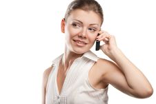 Young Beautiful Business Woman With Phone Royalty Free Stock Image Young Beautiful Business Woman With Phone Royalty Free Stock Image
