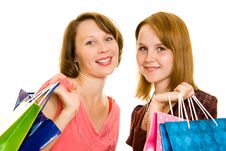 Girls With Shopping Stock Photo Girls With Shopping Stock Photo
