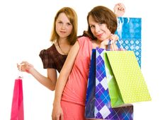 Girls With Shopping Stock Image Girls With Shopping Stock Image