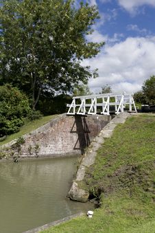 Narrow Boat Lock, Caen Hill, Wiltshire Royalty Free Stock Photo Narrow Boat Lock, Caen Hill, Wiltshire Royalty Free Stock Photo