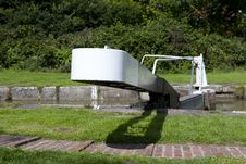 Narrow Boat Lock Gate Royalty Free Stock Images Narrow Boat Lock Gate Royalty Free Stock Images