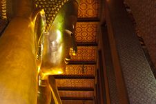 Reclining Buddha Within The Wat Pho In Bangkok. Royalty Free Stock Photos Reclining Buddha Within The Wat Pho In Bangkok. Royalty Free Stock Photos