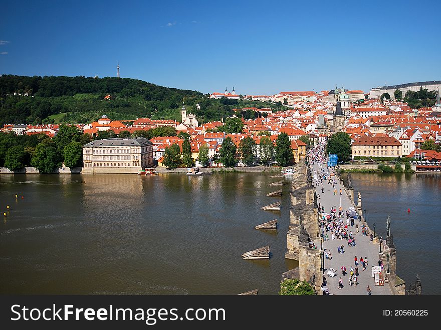 View of Prague city in Czech republic. View of Prague city in Czech republic