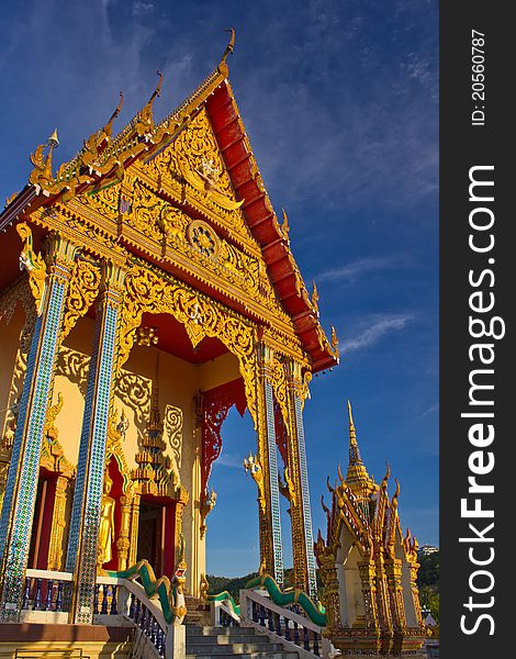 Buddhist church wat pai leam thailand. Buddhist church wat pai leam thailand