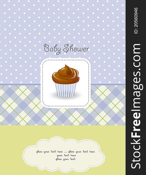 Baby boy shower card in format