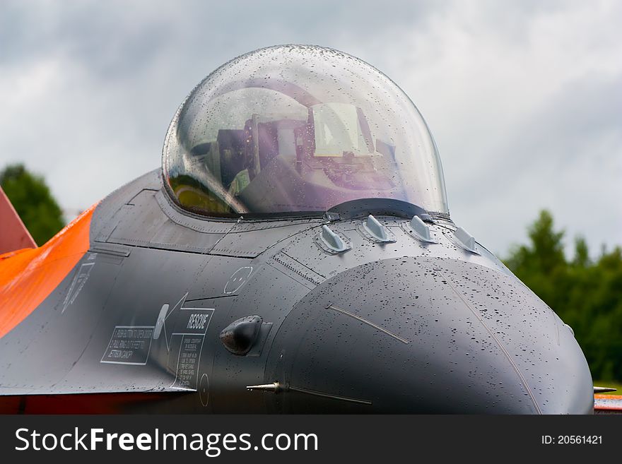 Canopy of an F-16 fighter jet. Canopy of an F-16 fighter jet