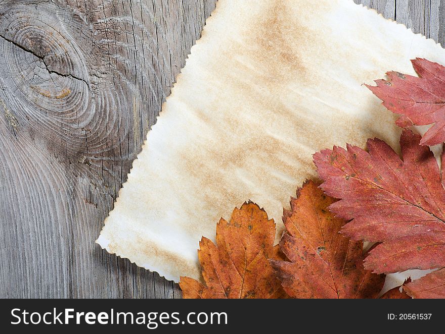 Old Paper On A Wooden Surface