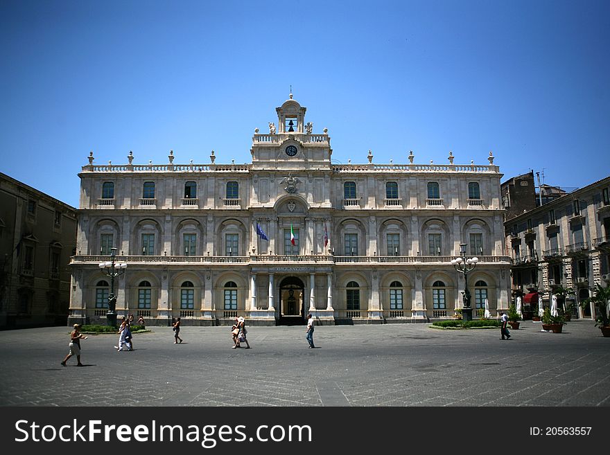 The ancient university of Catania. The ancient university of Catania