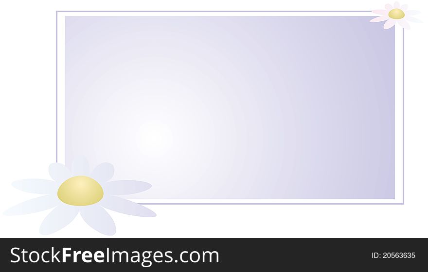 A vector illustration of a gentle purple background with flowers. A vector illustration of a gentle purple background with flowers